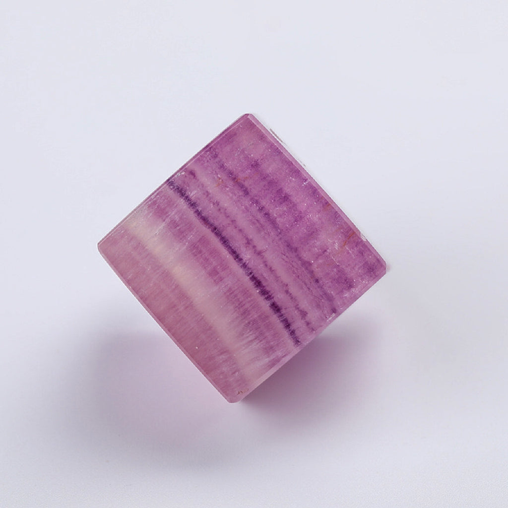 Rainbow Fluorite Cube Decor